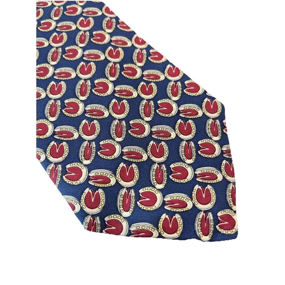 BROOKS BROTHERS Makers Red Blue 100% SILK NECK TIE 58" X 3.75" Made USA